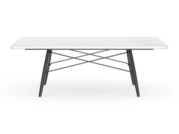 EAMES COFFEE TABLES - Rectangular Carrara marble coffee table by Vitra