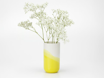 HERRINGBONE VASE RIBBED - Ceramic vase by Vitra