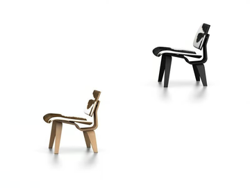 LCW CALF'S SKIN - Calfskin chair by Vitra
