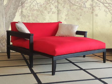 EDERA - Japanese style convertible solid wood sofa by Vivere Zen