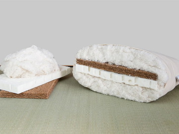Futon with coconut and latex - Futon single cotton mattress by Vivere Zen