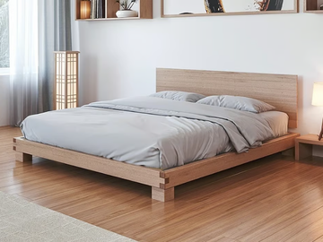 HIRO - Tatami solid wood double bed by Vivere Zen