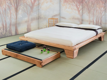 KAZAN - Tatami solid wood double bed by Vivere Zen