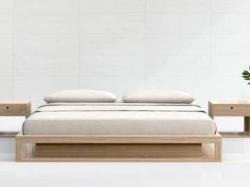 SHIRO - Tatami solid wood double bed by Vivere Zen