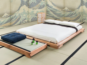 YAMA - Tatami solid wood double bed by Vivere Zen