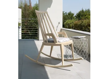 BESS - Rocking wooden chair by VOLPI