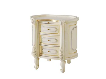 BOEMIA - Oval bedside table with drawers by VOLPI