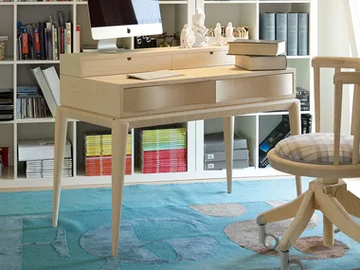 CONTEMPORARY LIVING - Wooden secretary desk with drawers by VOLPI