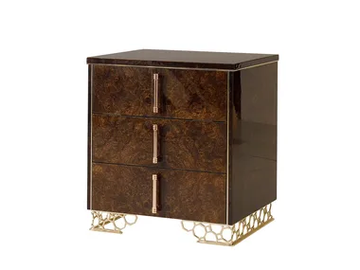 JENNY - Rectangular bedside table with drawers by VOLPI