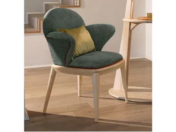 ROLLING - Fabric easy chair with armrests by VOLPI