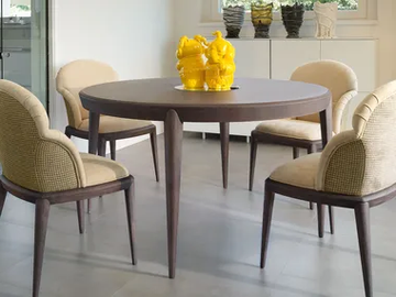 TOLOMEO - Round wooden table by VOLPI