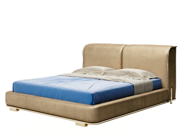 VALERY - Double bed with upholstered headboard by VOLPI