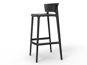 AFRICA - Polypropylene barstool with footrest by VONDOM