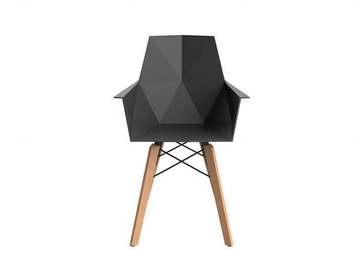 FAZ WOOD - Polypropylene garden chair with armrests by VONDOM