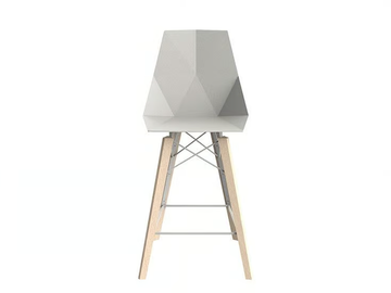 FAZ WOOD - Polypropylene garden chair with footrest by VONDOM