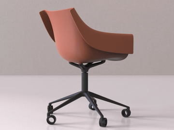 MANTA - Chair with castors with armrests by VONDOM