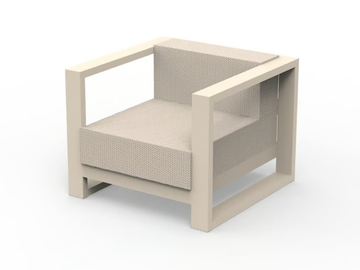 POSIDONIA - Fabric garden armchair with armrests by VONDOM