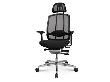 ALUMEDIC 10 - Swivel height-adjustable mesh office chair by Wagner