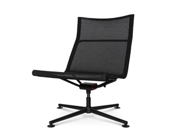 D1 LOW - Swivel armchair with 4-spoke base by Wagner