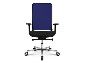 W-1 C HIGH - Height-adjustable fabric office chair with armrests by Wagner