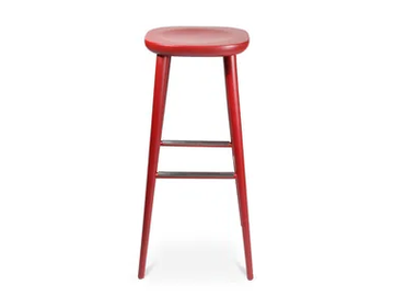 W-2010 - Wooden stool with footrest by Wagner