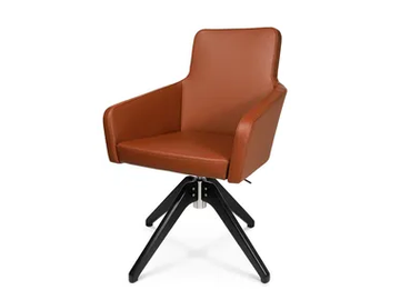 W-CUBE 1 C - Swivel trestle-based easy chair by Wagner