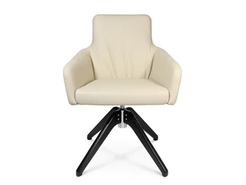 W-CUBE 1 CL - Swivel trestle-based easy chair by Wagner