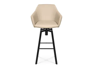 W-CUBE 5 H - Swivel barstool with armrests by Wagner