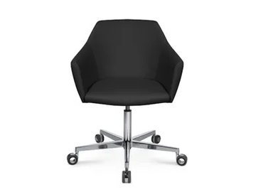 W-CUBE 5 - Swivel with 5-spoke base easy chair with castors by Wagner