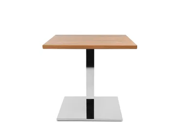W-TABLE - Square steel and wood coffee table by Wagner