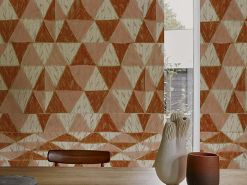 AFRICAN CANVA - Geometric vinyl wallpaper by Wall&decò
