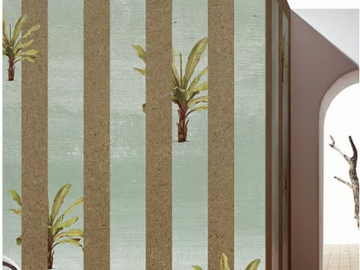 BLOW UP - Striped Ecological fire retardant wallpaper by Wall&decò