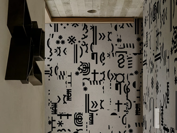 GEROGLIFICI - Motif vinyl wallpaper by Wall&decò