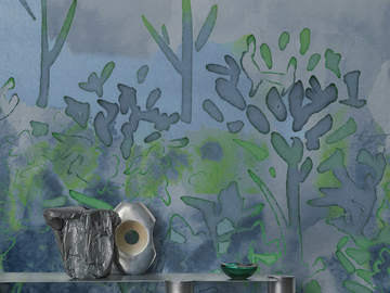 INDIGO - Vinyl wallpaper by Wall&decò