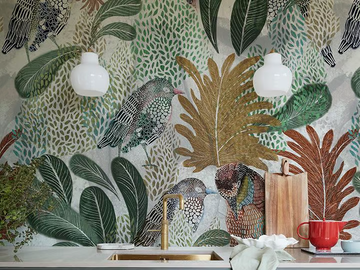 LOVE BIRDS - Waterproof wallpaper by Wall&decò