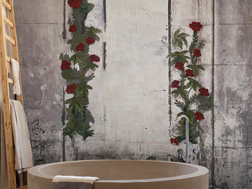 STOLEN FLOWERS - Waterproof wallpaper by Wall&decò