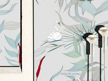 SWAN - Vinyl wallpaper by Wall&decò