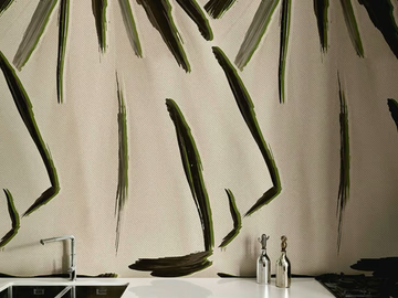 WHEELING - Glass-fibre bathroom wallpaper by Wall&decò