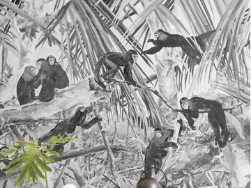 BRASS MONKEY - Tropical wallpaper, eco-friendly, PVC free and washable by WallPepper®/Group