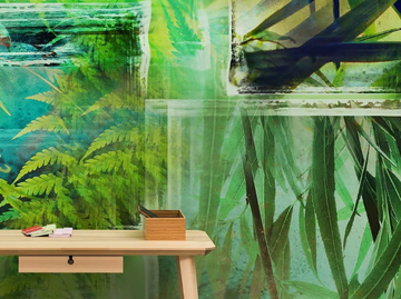 GREENLEAVES - Tropical wallpaper, PVC free, eco, washable by WallPepper®/Group