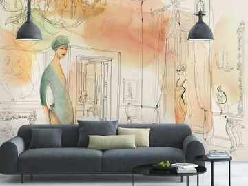 INTERIOR 06 - Classic wallpaper, PVC free, eco, washable by WallPepper®/Group