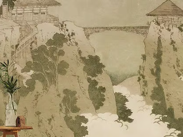 KONODRAI - Oriental wallpaper, PVC free, eco, washable by WallPepper®/Group