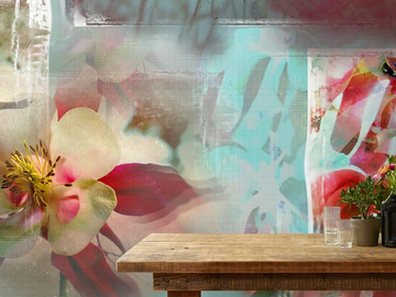 LANTERNE FIORITE - Tropical wallpaper, PVC free, eco, washable by WallPepper®/Group