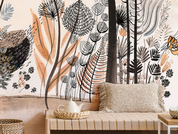 NATURE AND POETRY - Natural wallpaper, PVC free, eco-friendly, washable by WallPepper®/Group