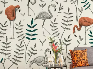 OASI ROSA - Tropical wallpaper, PVC free, eco, washable by WallPepper®/Group