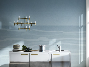 ORIZZONTI - Geometric PVC free, eco-friendly, washable wallpaper by WallPepper®/Group