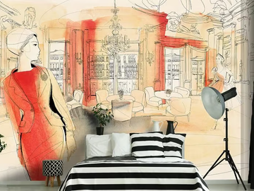 PALAZZO ITALIANO - Multicolor wallpaper, eco-friendly, PVC free and washable by WallPepper®/Group