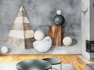 STILL LIFE - Geometric wallpaper, PVC free, eco-friendly, washable by WallPepper®/Group