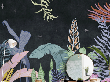 TROPICAL REVERIE - Tropical wallpaper, eco-friendly, PVC free and washable by WallPepper®/Group