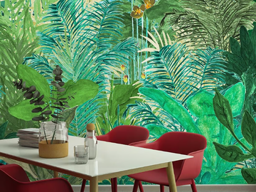 WELCOME TO THE JUNGLE - Tropical wallpaper, PVC free, eco, washable by WallPepper®/Group